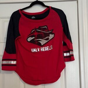 Rivalry Threads Red and Black Long Sleeve Tee